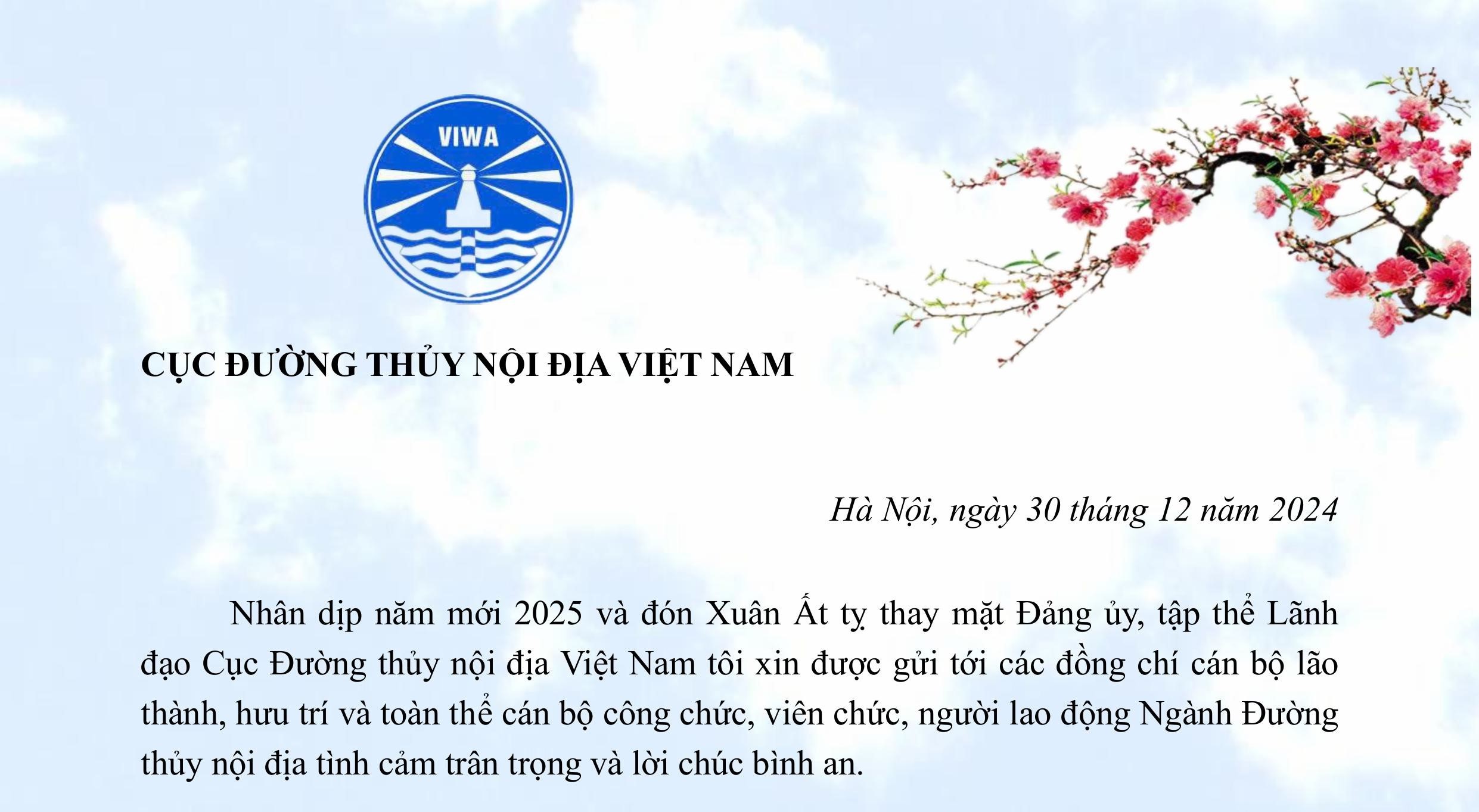 Thân gửi các cán bộ, công chức, viên chức và người lao động ngành đường thủy nội địa Việt Nam!